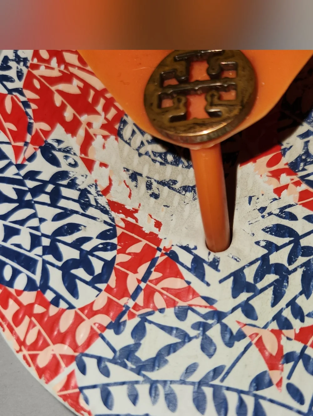 Tory Burch Orange Platform Flip Flops Sz 7